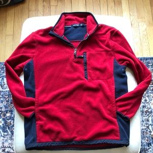Mens Nautica red/navy fleece jacket